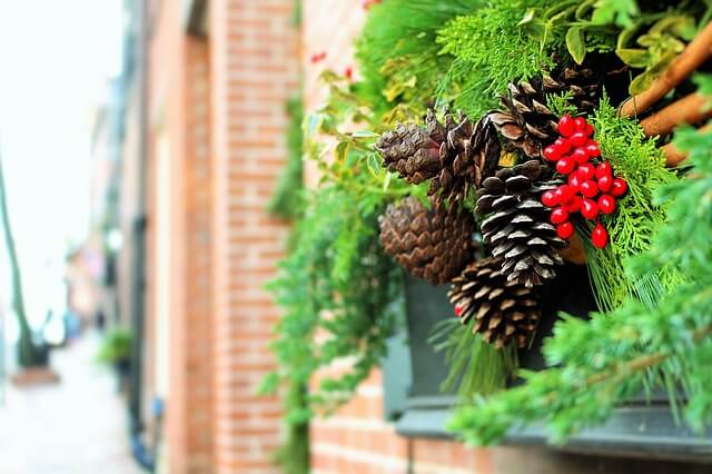 Another top home staging tip for the holidays is to incorporate festive outdoor accents.