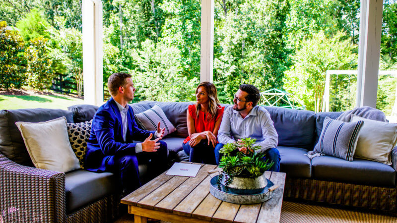 Agent is discussing the Atlanta Market Update with Clients